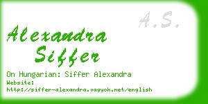 alexandra siffer business card